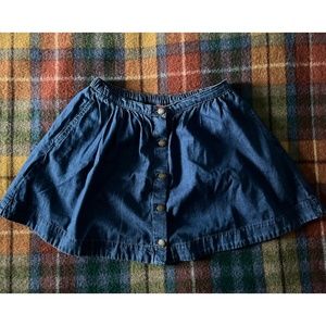 Joe Fresh Blue Denim Twirl Skirt With Pockets